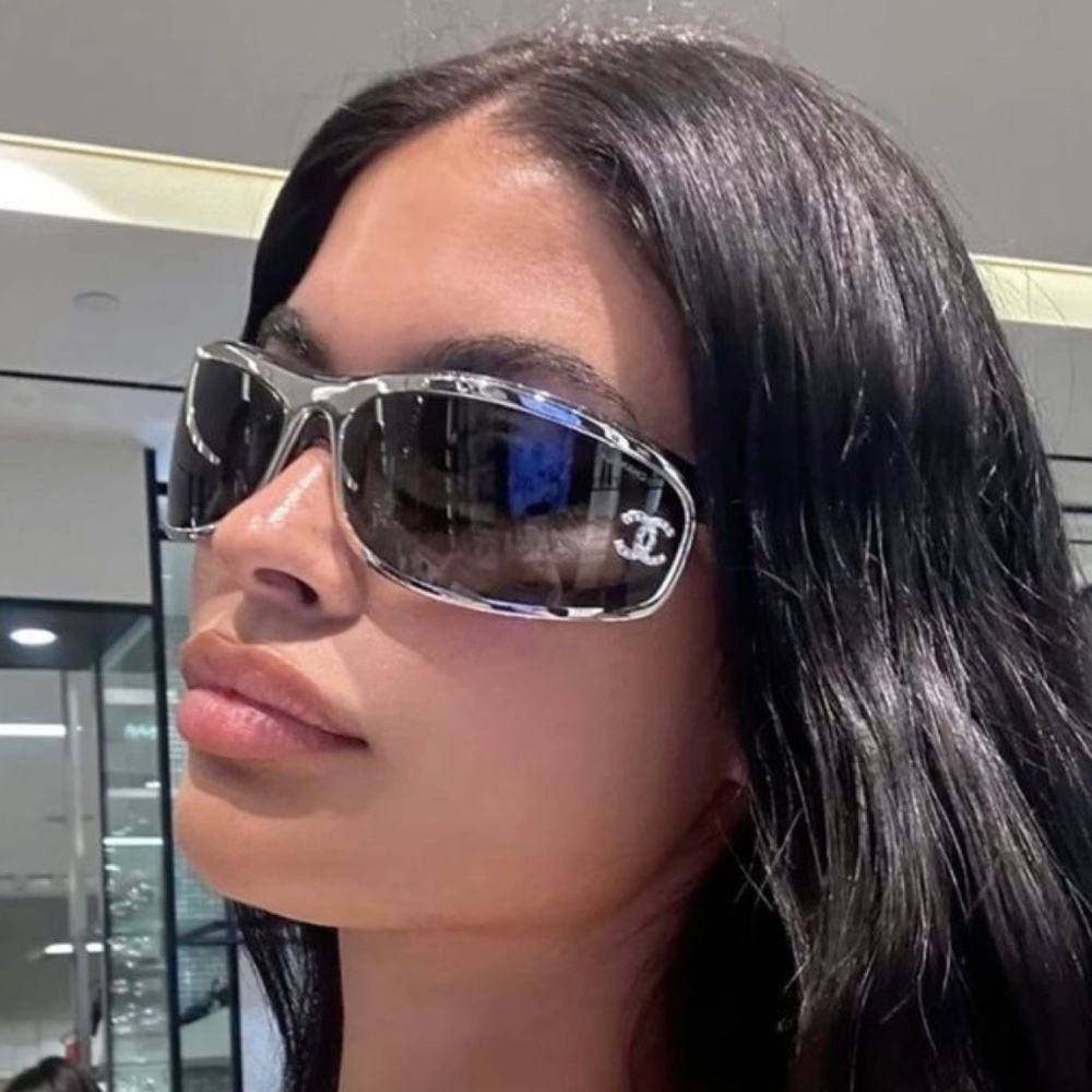 Chanel Silver Shield Sunglasses - Picture 12 of 12